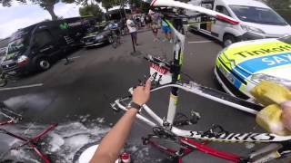 Tour de France - Contador's Bike on the Feedback Sports Sprint Repair Stand.