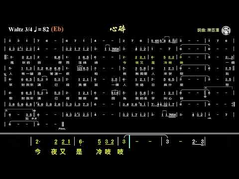 心碎(Eb) 《動態簡譜》純伴奏《跑譜》卡拉OK字幕