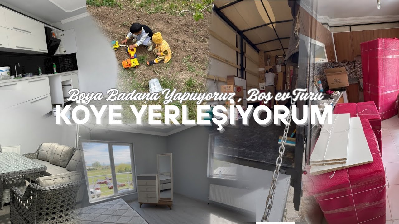 Köye Yerleşiyoruz || Boş Ev Turu 🏡 Ev Temizliği 🧹 Tüm Eşyalarım Geldi, Taşınma Süreci Başlasın 🚚📦