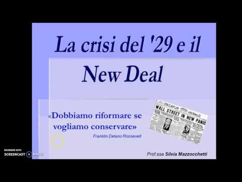 La crisi del &rsquo;29 e il New Deal
