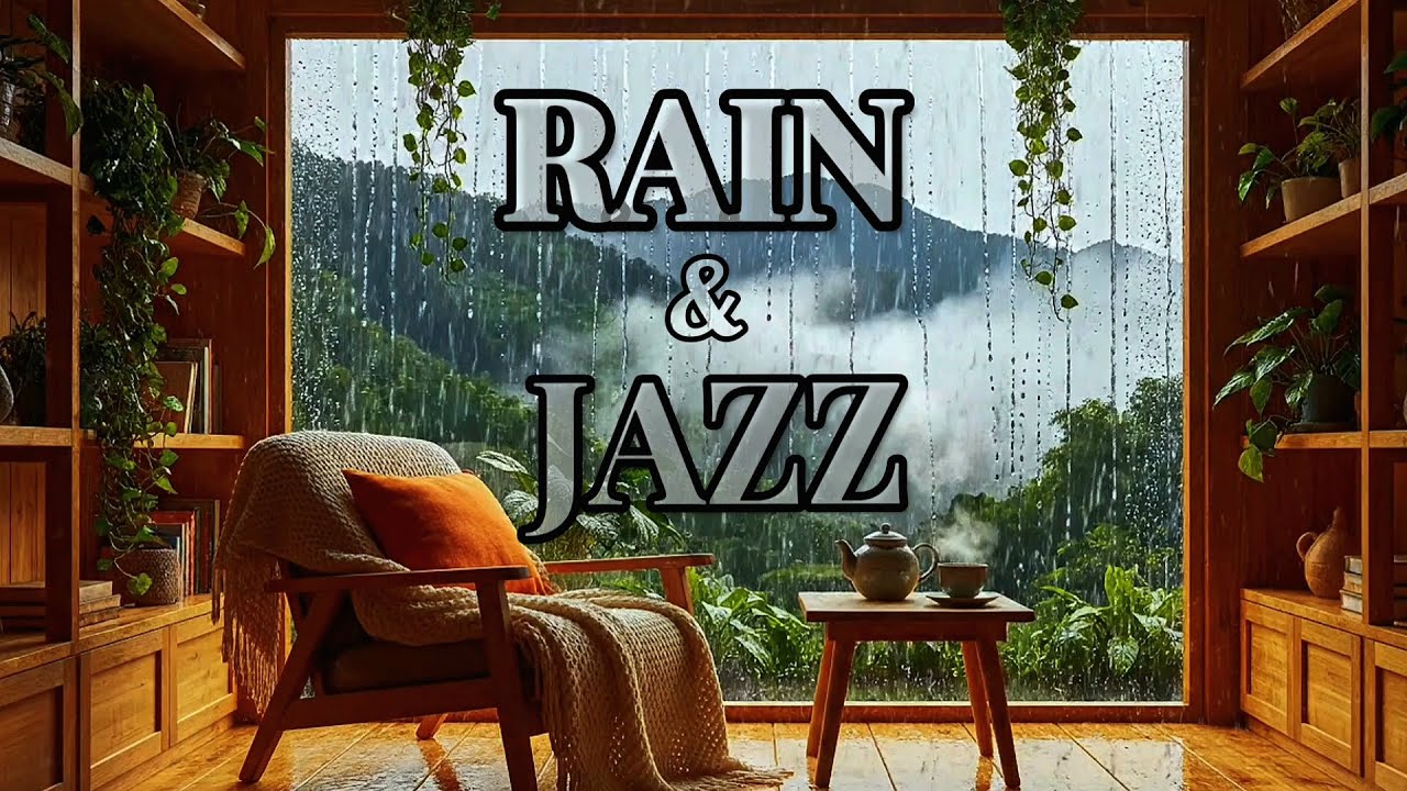 𝗥𝗮𝗶𝗻𝘆 𝗝𝗮𝘇𝘇 𝘄𝗶𝘁𝗵 𝗥𝗲𝗹𝗮𝘅𝗶𝗻𝗴 𝗝𝗮𝘇𝘇 𝗠𝘂𝘀𝗶𝗰 𝗖𝗼𝗳𝗳𝗲𝗲 𝗧𝗶𝗺𝗲 𝗔𝗺𝗯𝗶𝗲𝗻𝗰𝗲 & 𝗥𝗮𝗶𝗻 𝗦𝗼𝘂𝗻𝗱𝘀 𝗳𝗼𝗿 𝗦𝗹𝗲𝗲𝗽, 𝗦𝘁𝘂𝗱𝘆, 𝗙𝗼𝗰𝘂𝘀