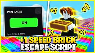 ⚡ FAST | Roblox +1 Speed Brick Escape 💥 SCRIPT! - INF WINS - MORE!