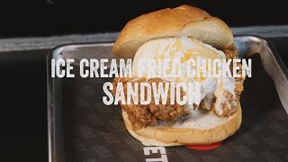 Brunch Boys: Ice Cream Fried Chicken Sandwich with Mikes Hot Honey