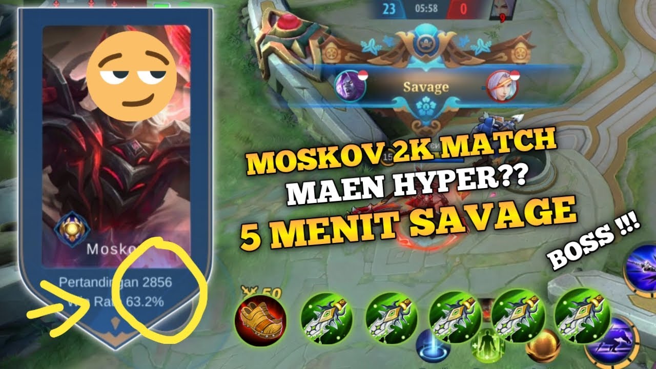 🔴TOP GLOBAL MOSKOV‼️HYPER MOSKOV ROTATION l BUILD TERBARU MOSKOV 2022 l MOBILE LEGENDS