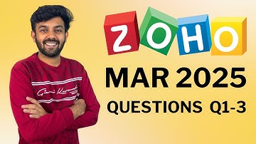 ZOHO Round - 1 | March 2025 Q1- Q3 | logic io