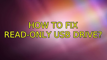 Ubuntu: How to fix read-only usb drive?