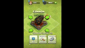 Level 1 to Max Cannon with Animation | COC #shorts