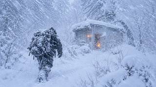 7 Days Hiding in an Abandoned Cabin During Heavy Snowstorm | Extreme Winter Survival