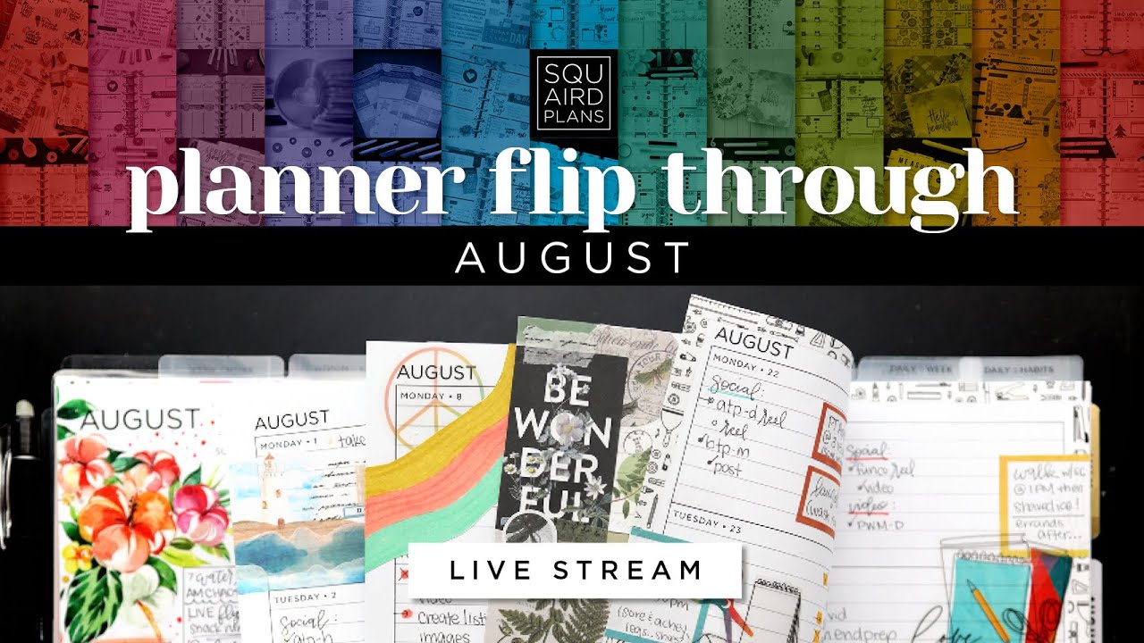 LIVE! August 2022 Planner Flip Through After the Pen CatchAll Happy