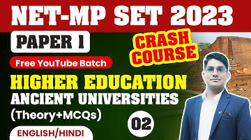 NET/ MP SET 2023 | Paper 1 Higher Education | Ancient Universities by Shiv Sir | Vision JRF