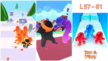 Join Blob Clash 3D Levels 57 - 61 Gameplay Walkthrough Android Games,ios All Levels Unlock Simulator