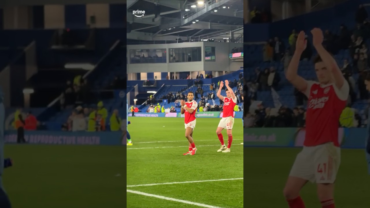 Heerlijke beelden van het uitvak van Arsenal na het laatste fluitsignaal 🤩