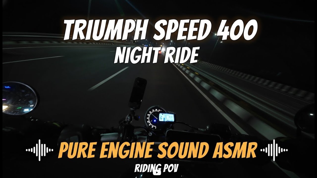 Triumph Speed 400 | A Quiet Night Ride| Pure Engine Sound | No Talking POV
