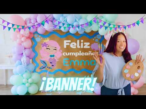 Aprende hacer un BANNER Personalizado🧜‍♀️ paso a paso / Custom banner step-by-step