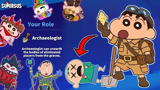 Shinchan Became Archaeologist In Super Sus 😱 | Shinchan Playing Among Us 3D | Funny Game 😂 screenshot 2