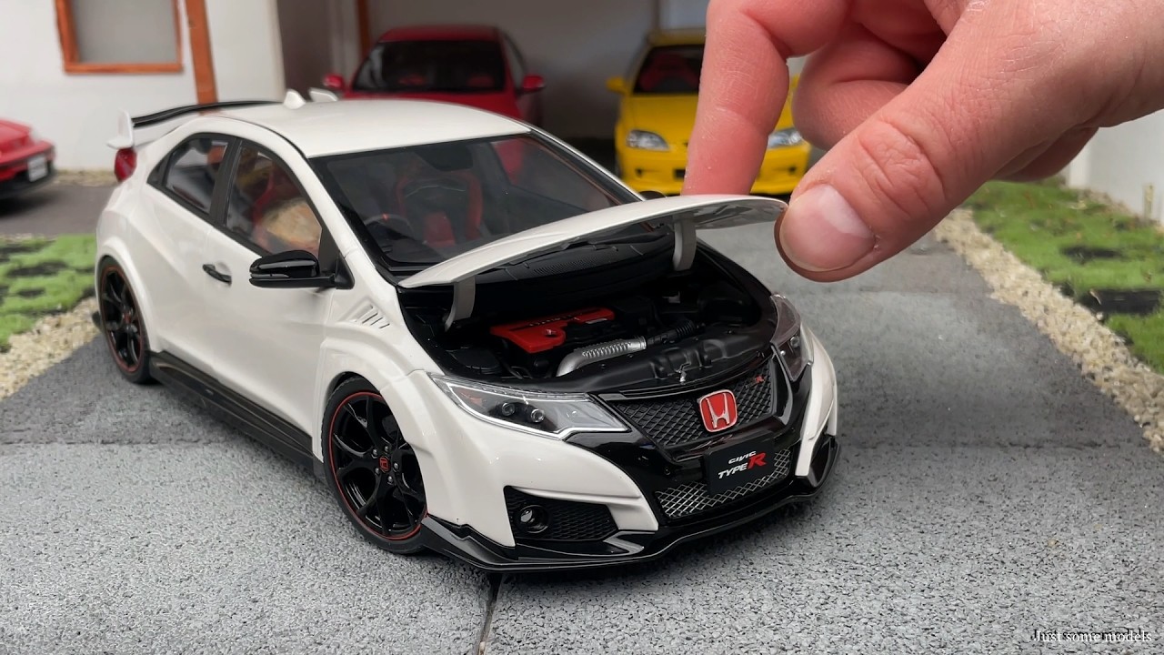 1/18 EBBRO ホンダ シビック タイプR FK2 2015 1:18 Honda Civic Type R (FK2) 2015, Championship white - Ebbro