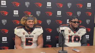 Oregon State FB Post-Game At Colorado: Easton Mascarenas-Arnold & Andrew Chatfield Jr. (11/4/23)