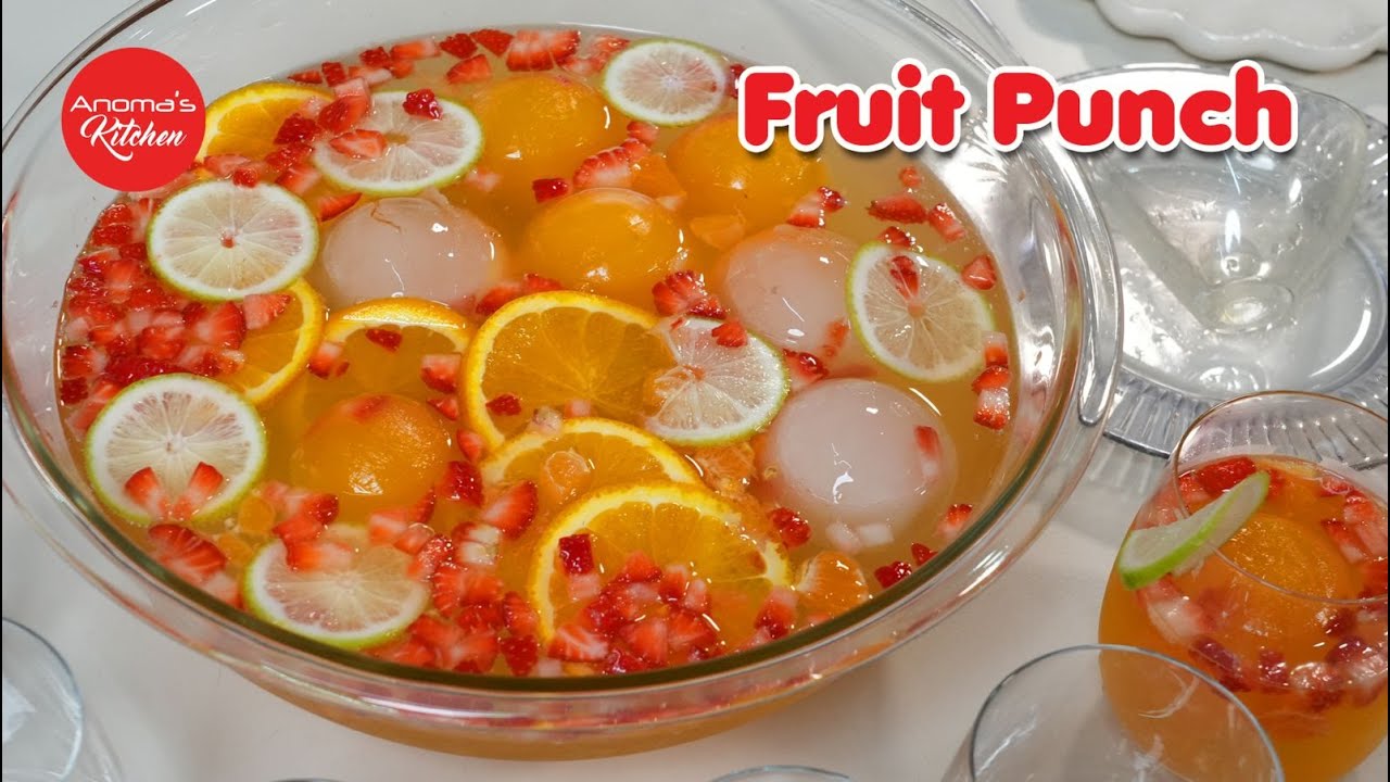 අමුත්තන්ගෙ සංග්‍රහයකට අලුත් විදියේ බීමක් Fruit Punch Episode 1325 - Fruit Punch - Anoma's Kitchen