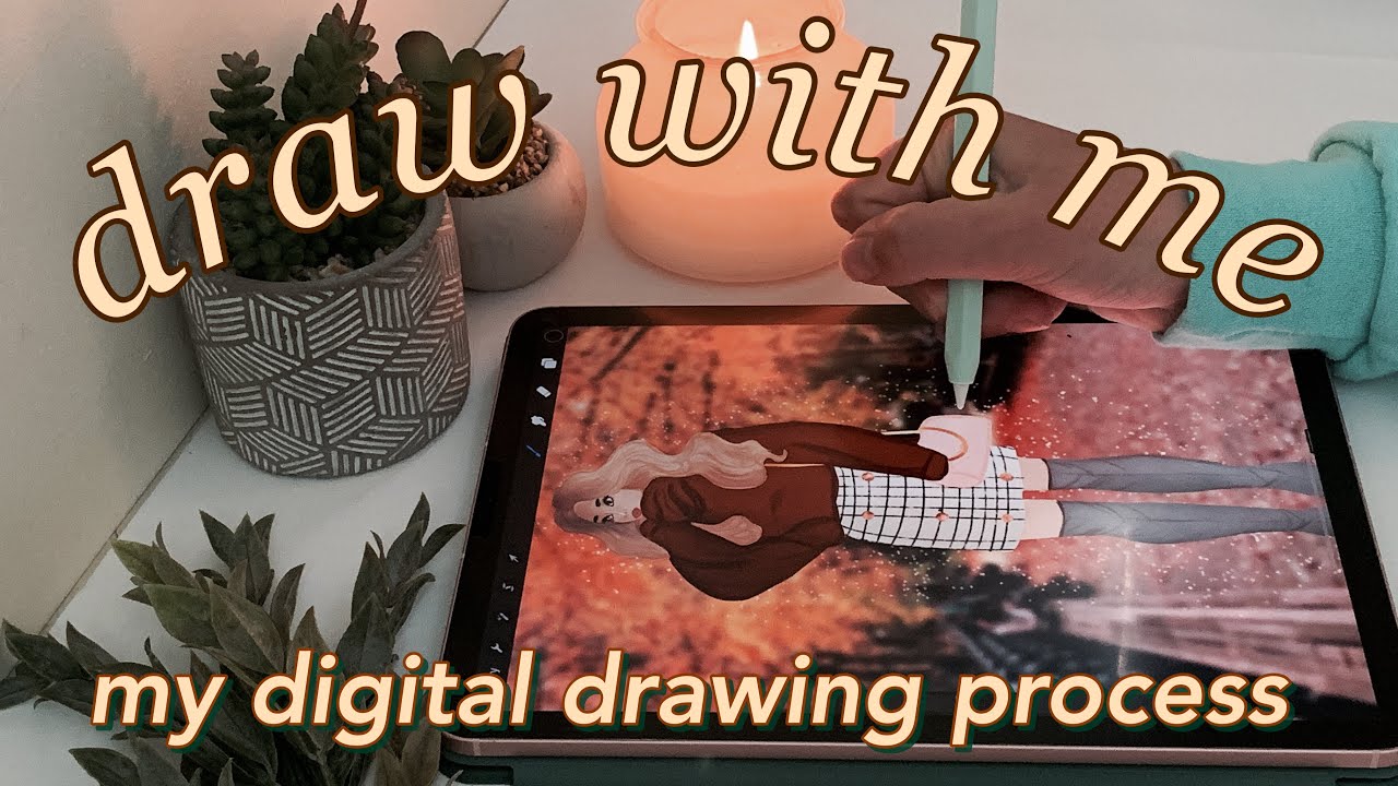 cozy draw with me on iPad Air 4 || how to use procreate to draw || my ...