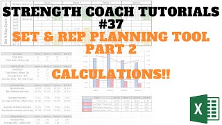 Adding Formulas Set & Rep Planning Tool Part #2 | Strength Coach Tutorials | DSMStrength