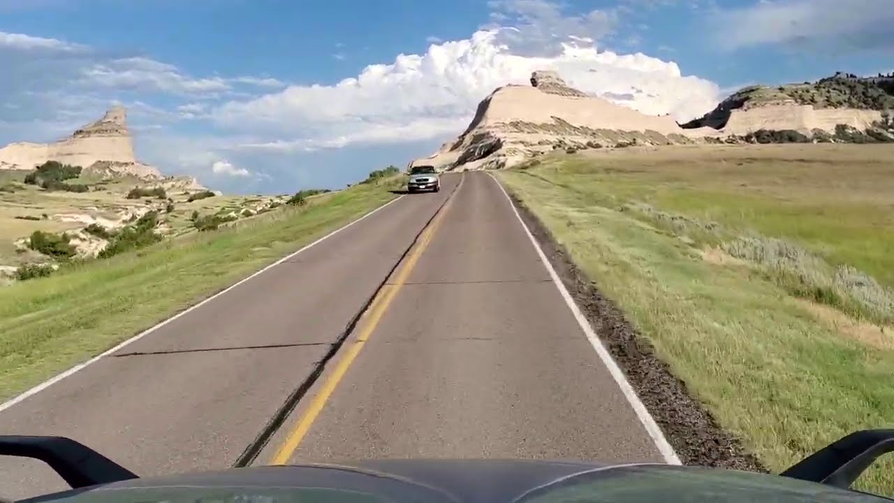 Trucking By Scott's Bluff Nebraska National Monument.. In A Semi Truck