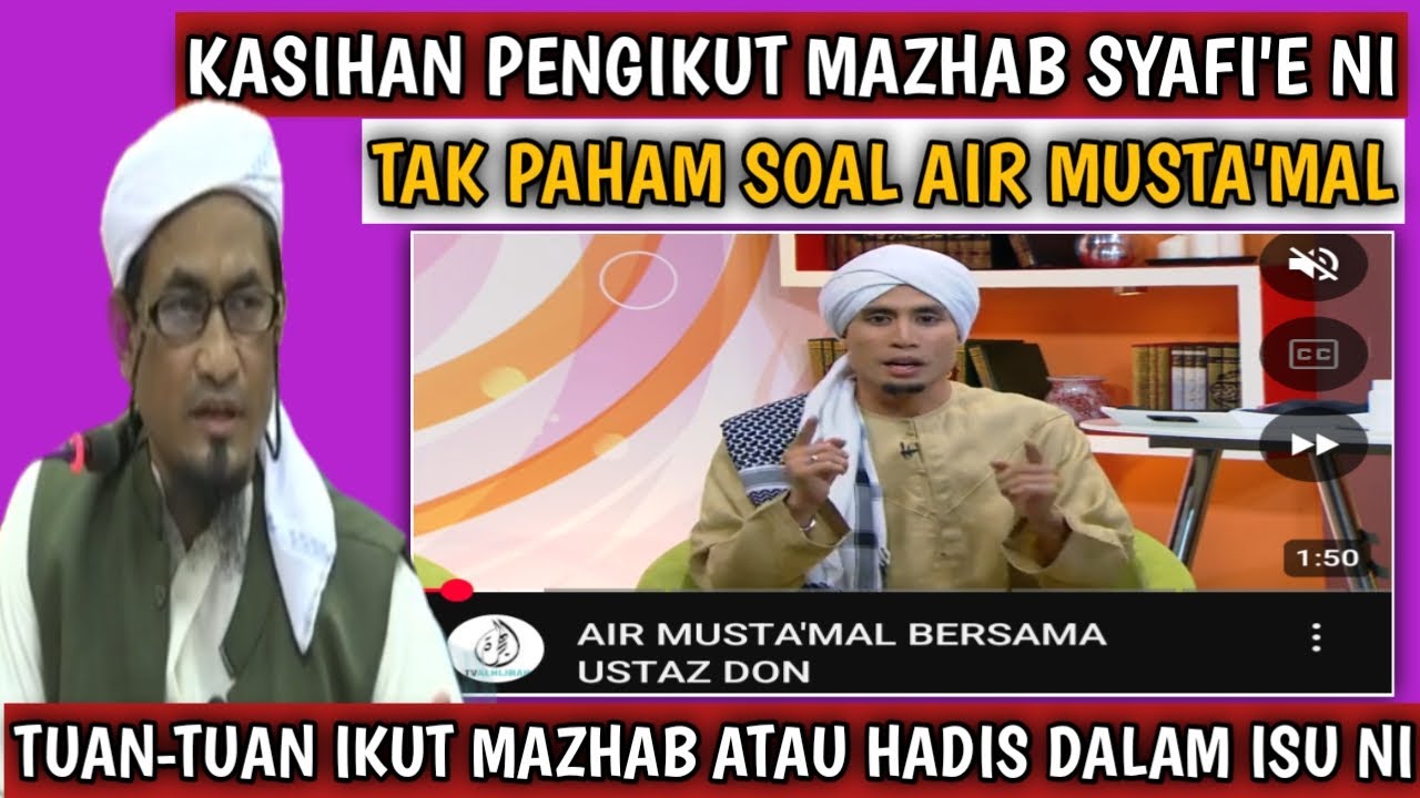 DALAM HADIS TAK ADA HUKUM AIR MUSTA'MAL TUAN-TUAN [ MAULANA FAKHRURRAZI ]
