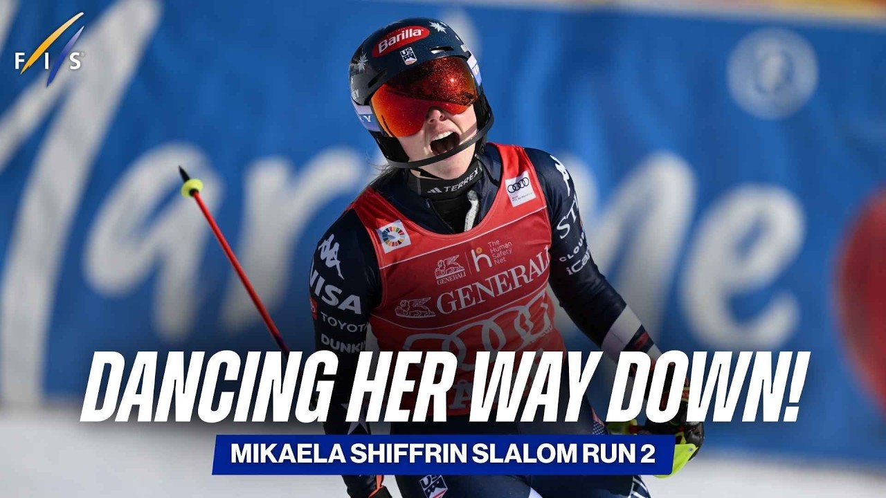 Mikaela Shiffrin Claims her Eighth Win in the Alpine Ski World Cup Slalom this season in Are