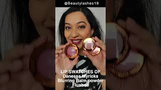 Lip swatches of Danessa Myricks Blurring Balm Powder Flushed | Indian skin tone screenshot 5