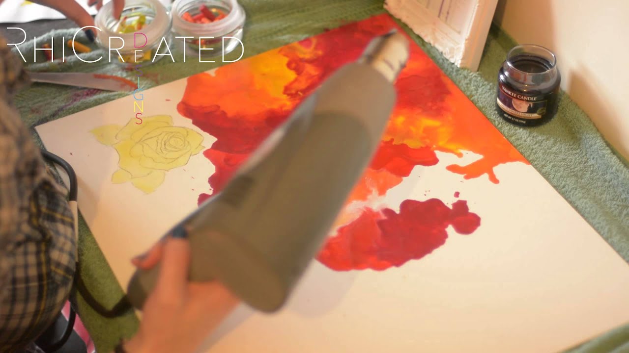 Phoenix Fire A melted crayon Art piece YouTube