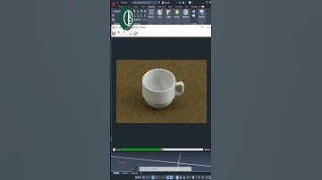 Autodesk, AutoCAD 3D, Tea cup Render #shorts