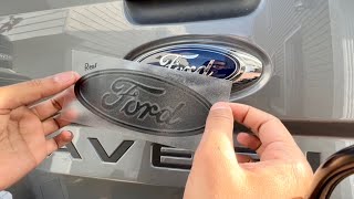 Ford Maverick  Emblem/Badge Overlay Install Instructions (vinyl)