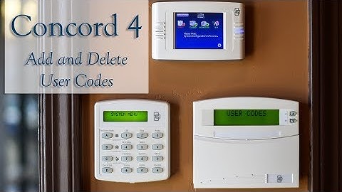 How To: Add / Change / Delete User Codes on Concord 4