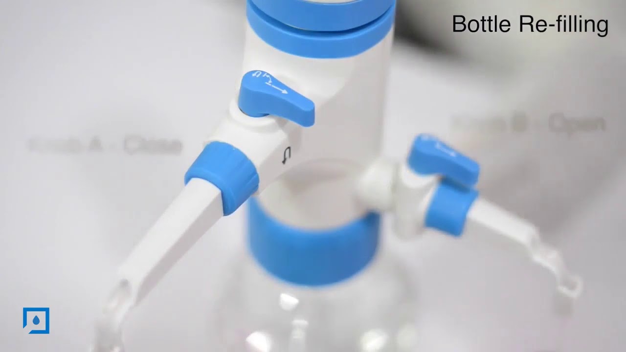 Microlit Ultimus - Bottle refilling without dismounting the instrument from the reagent bottle.
