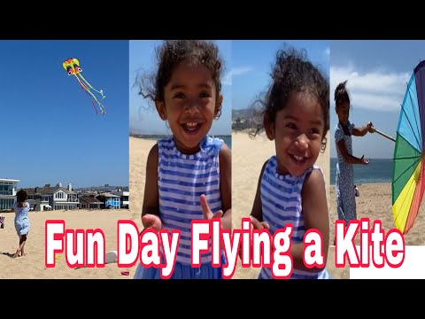Bianka Bryant with Capri Kobe Bryant Fun Day Learning Flying a Kite 🪁