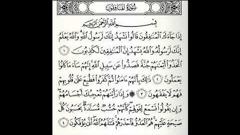 سورة المنافقون القارئ عبدالرحمن الجريذي