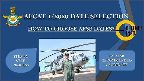 AFCAT 1/2020. AFSB Dates. How to Select? New Process|| All AFSB dates posted..