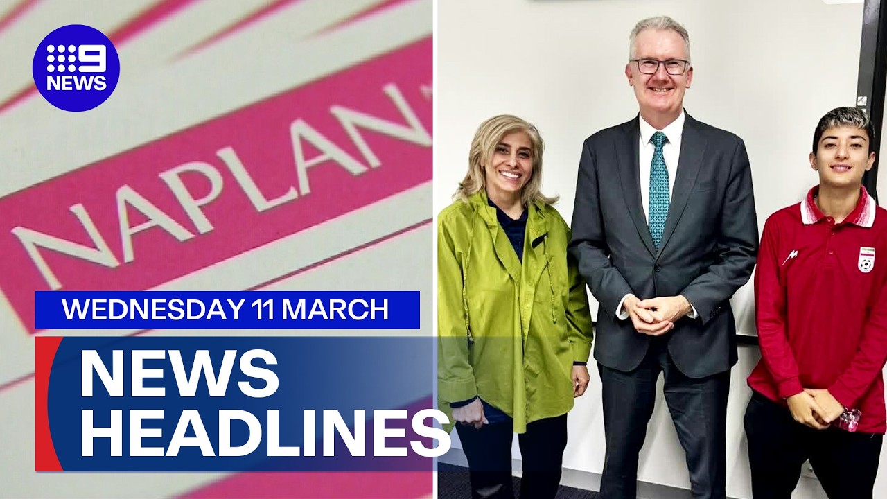 Major NAPLAN testing outage; More Iranian footballers seek asylum in Australia | 9 News Australia