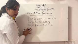 12th : chapter -3 , USER DEFINED FUNCTIONS