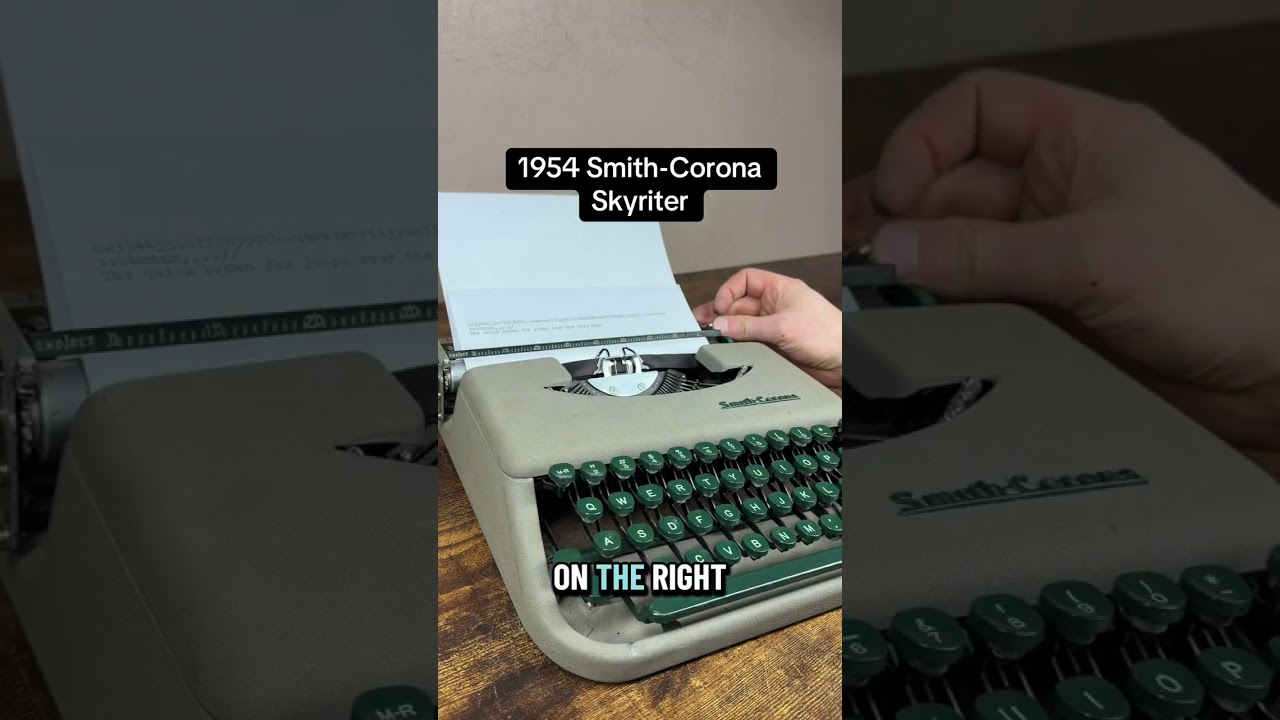 How to use all functions on a 1954 Smith-Corona Skyriter vintage