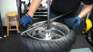 Changing a Wide Rear Tire with a NoMar Tire changer