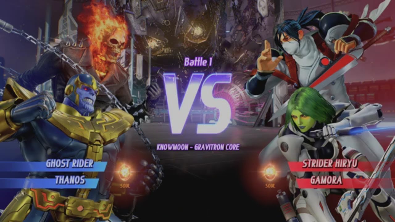 MARVEL VS. CAPCOM: INFINITE Ghost Rider, Thanos In Arcade Mode - YouTube