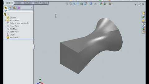 solidworks 2009 Base Loft Recognition FeatureWorks surface design