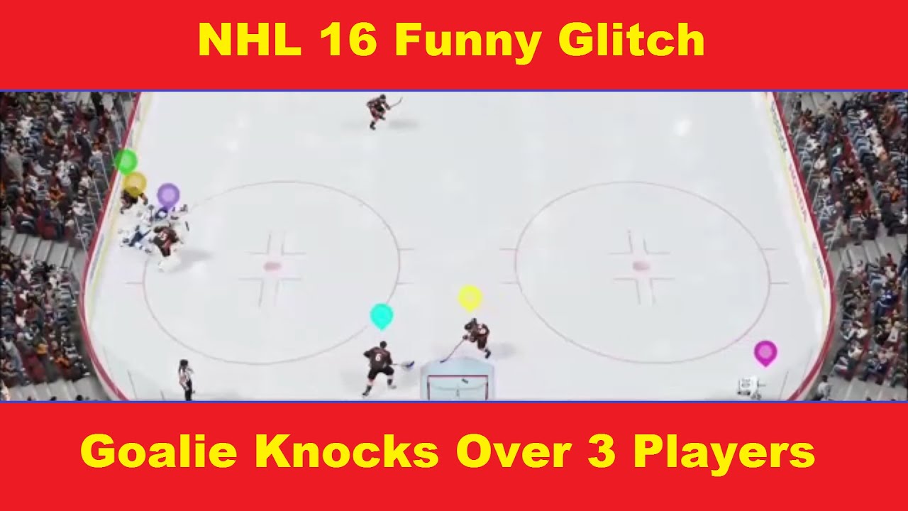 NHL 16 Aggressive Goalie Knocks Down 3 Players! YouTube