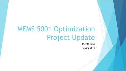 MEMS 5001 Project Update - Tension Tie