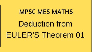 Deduction from EULER
