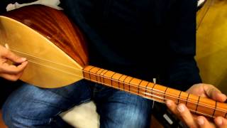 TURKISH MAHOGANY SHORT NECK SAZ BAGLAMA Resimi