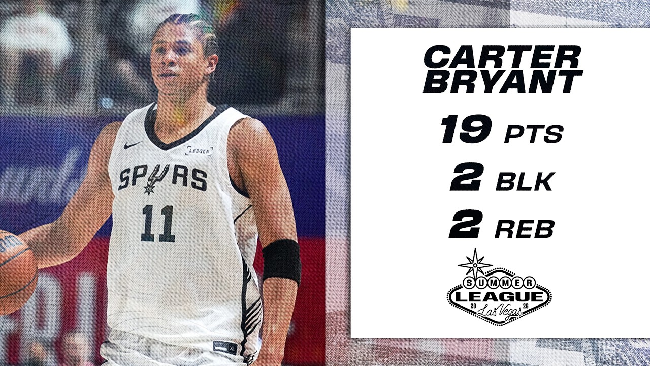 CARTER BRYANT COOKED IN SPURS SUMMER LEAGUE WIN VS. KNICKS