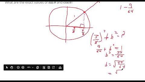 Find exact sine and cosine values for angles in the first quadrant of the unit circle