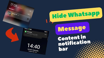 How to hide whatsapp message content in notification bar