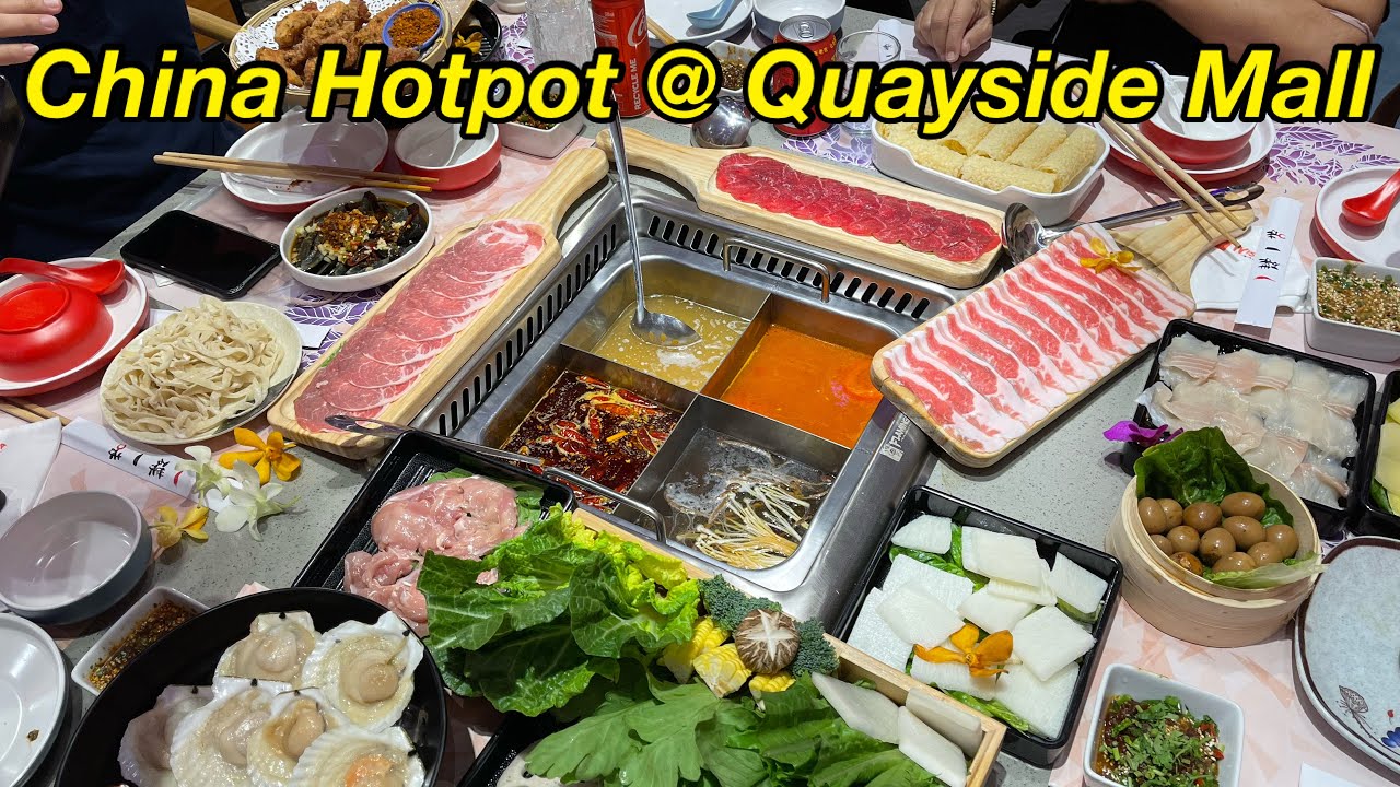 Dinner at Wisteria China Hotpot 一碟一味 at Quayside Mall YouTube
